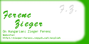 ferenc zieger business card